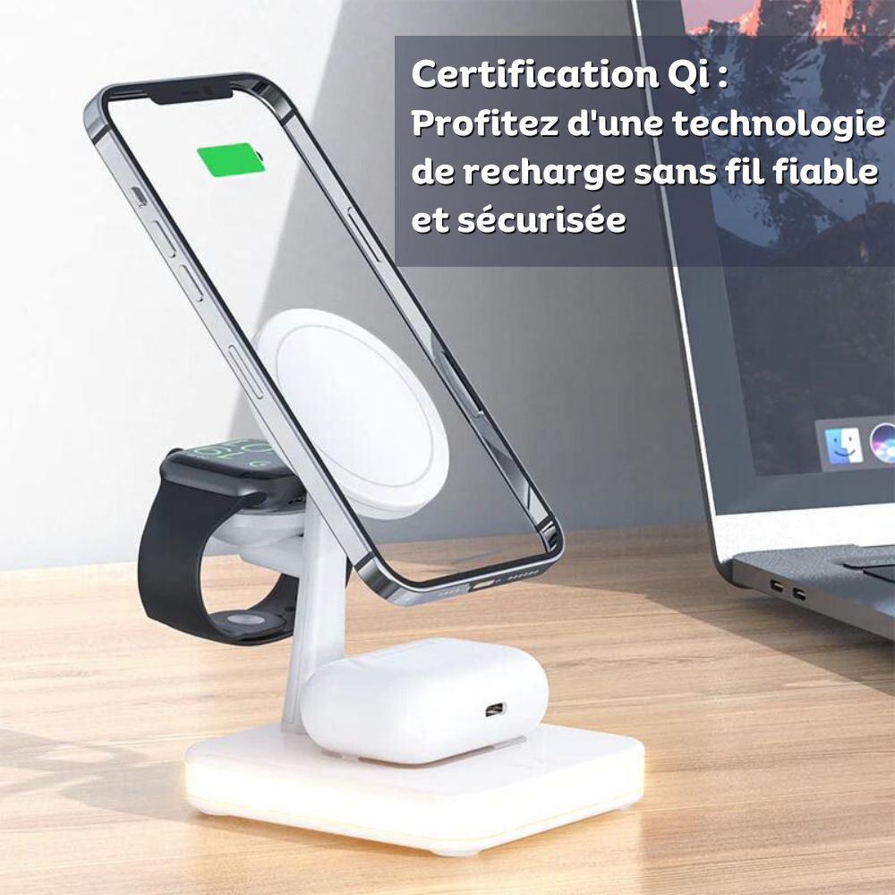 MagDock - Chargeur Sans Fil 3-en-1 - Market Roger